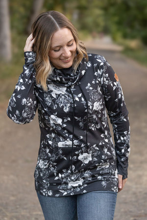 IN STOCK Soft Funnel Neck - Black Floral