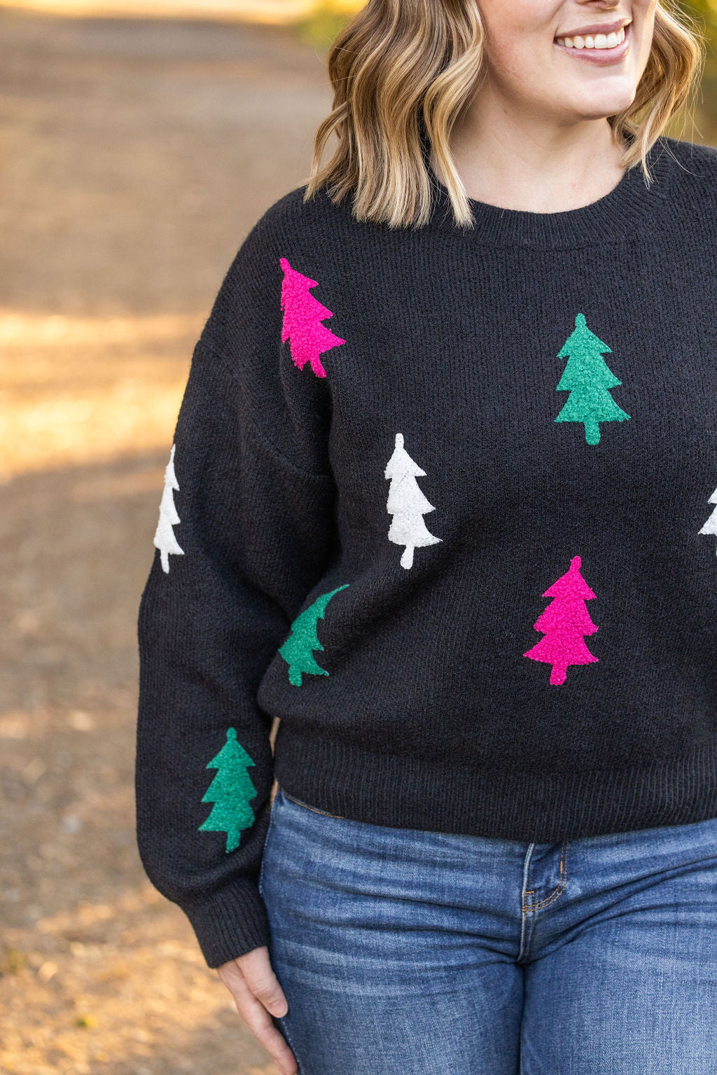 IN STOCK Festive Bright Trees Sweater