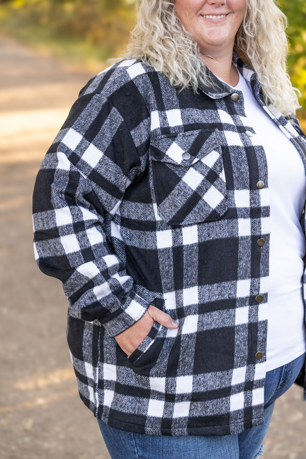 IN STOCK Norah Plaid Shacket - Classic Black and White | Women's Shacket