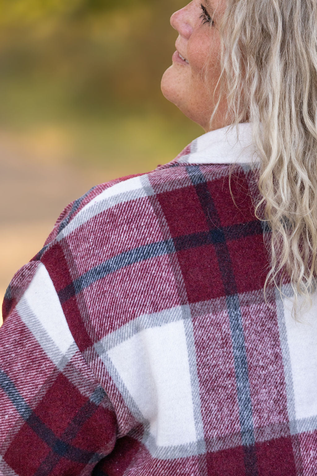 IN STOCK Norah Plaid Shacket - Merlot and Grey Mix | Women's Shacket