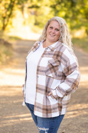 IN STOCK Norah Plaid Shacket - Neutral Tones | Women's Shacket