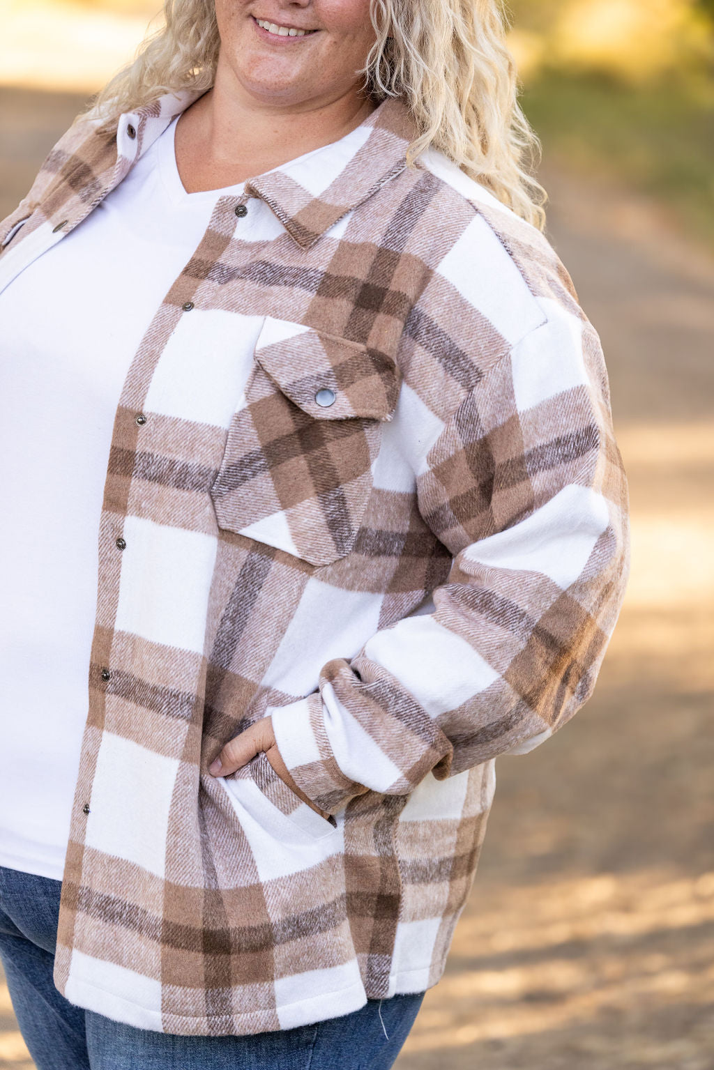 IN STOCK Norah Plaid Shacket - Neutral Tones | Women's Shacket