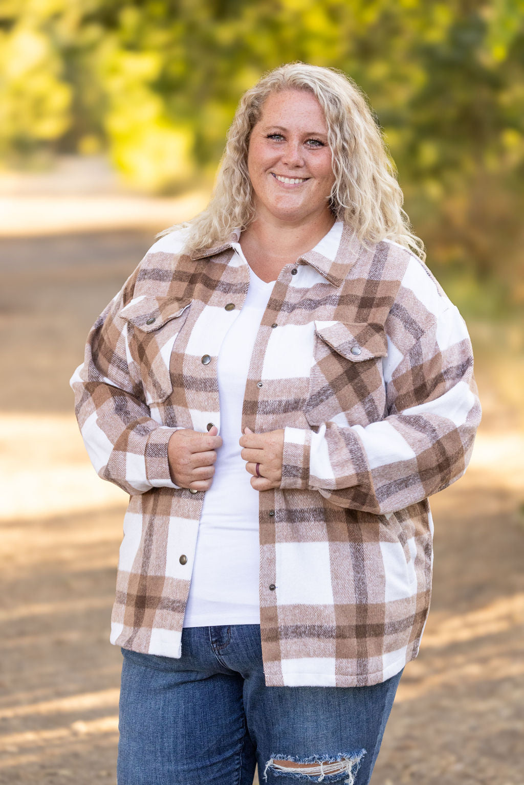 IN STOCK Norah Plaid Shacket - Neutral Tones | Women's Shacket