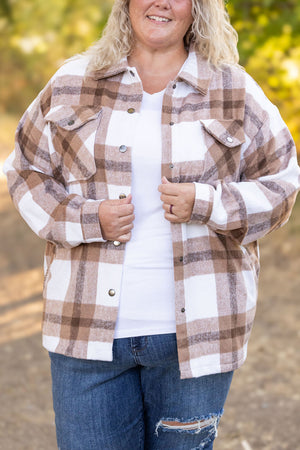 IN STOCK Norah Plaid Shacket - Neutral Tones | Women's Shacket