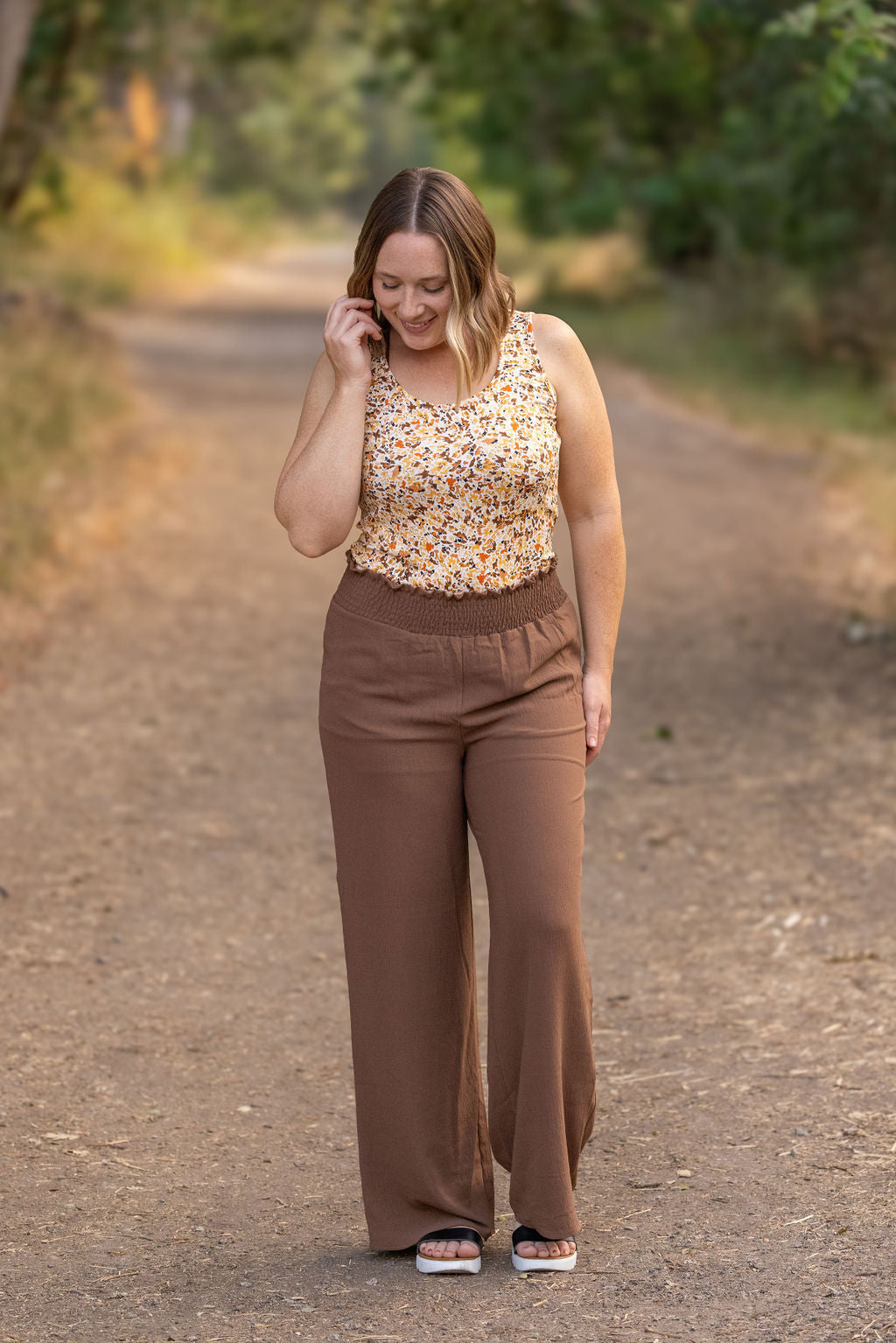 IN STOCK Presley Palazzo Pants - Coffee | Women's Wide-Leg Pants