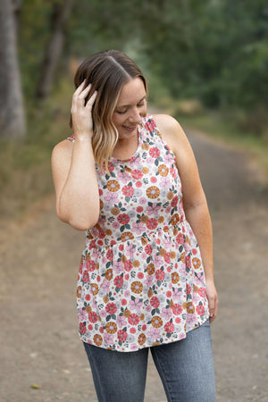 IN STOCK Renee Ruffle Tank - Fall Boho Floral