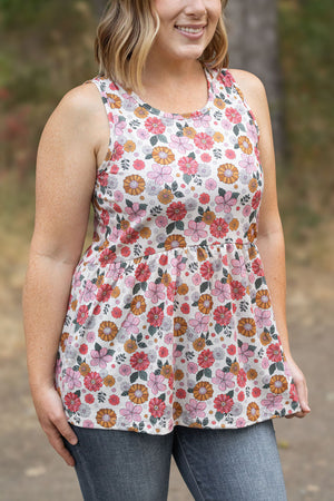 IN STOCK Renee Ruffle Tank - Fall Boho Floral