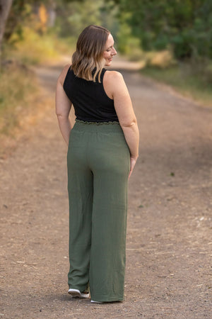 IN STOCK Presley Palazzo Pants - Olive | Women's Wide-Leg Pants