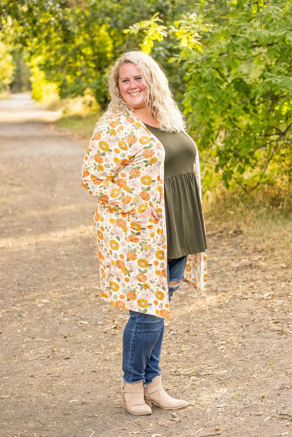 IN STOCK Classic Cardigan - Fall Boho Floral