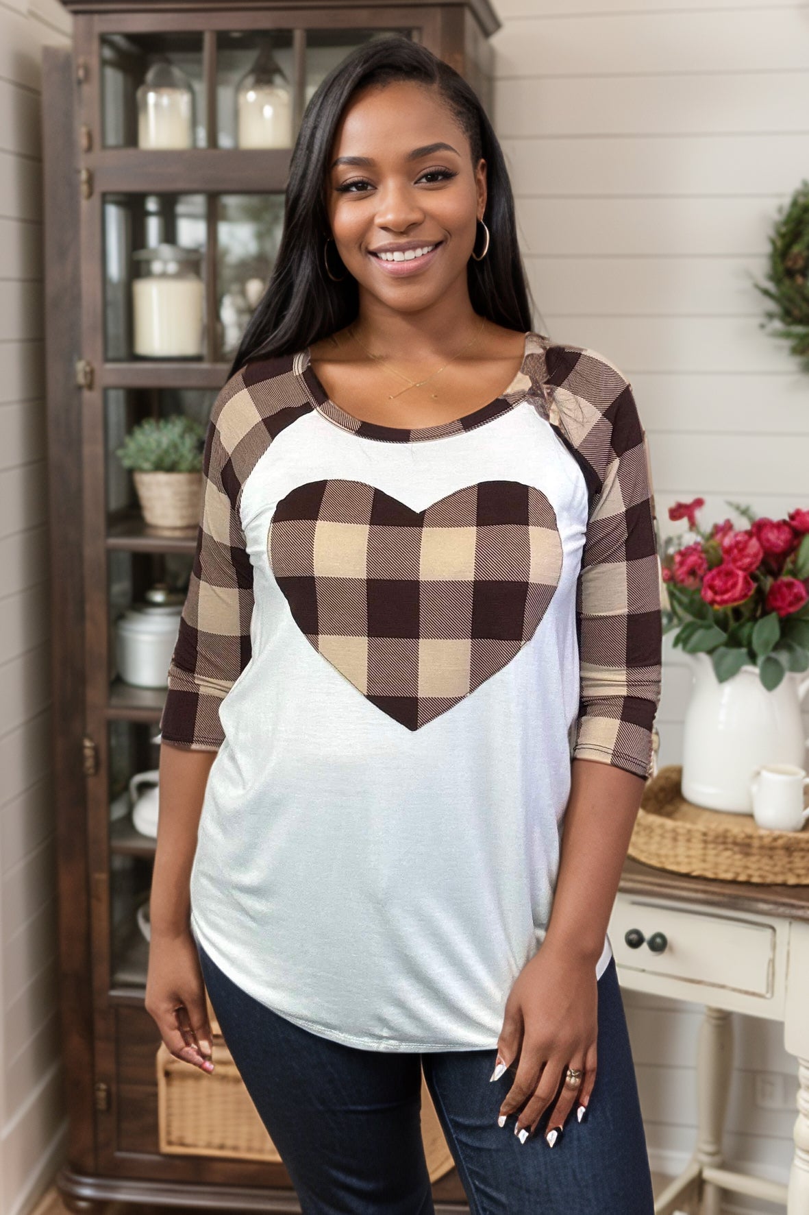 Heart of Plaid Raglan