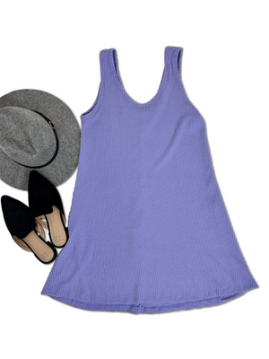 Grape Urban Ribbed Swing Dress