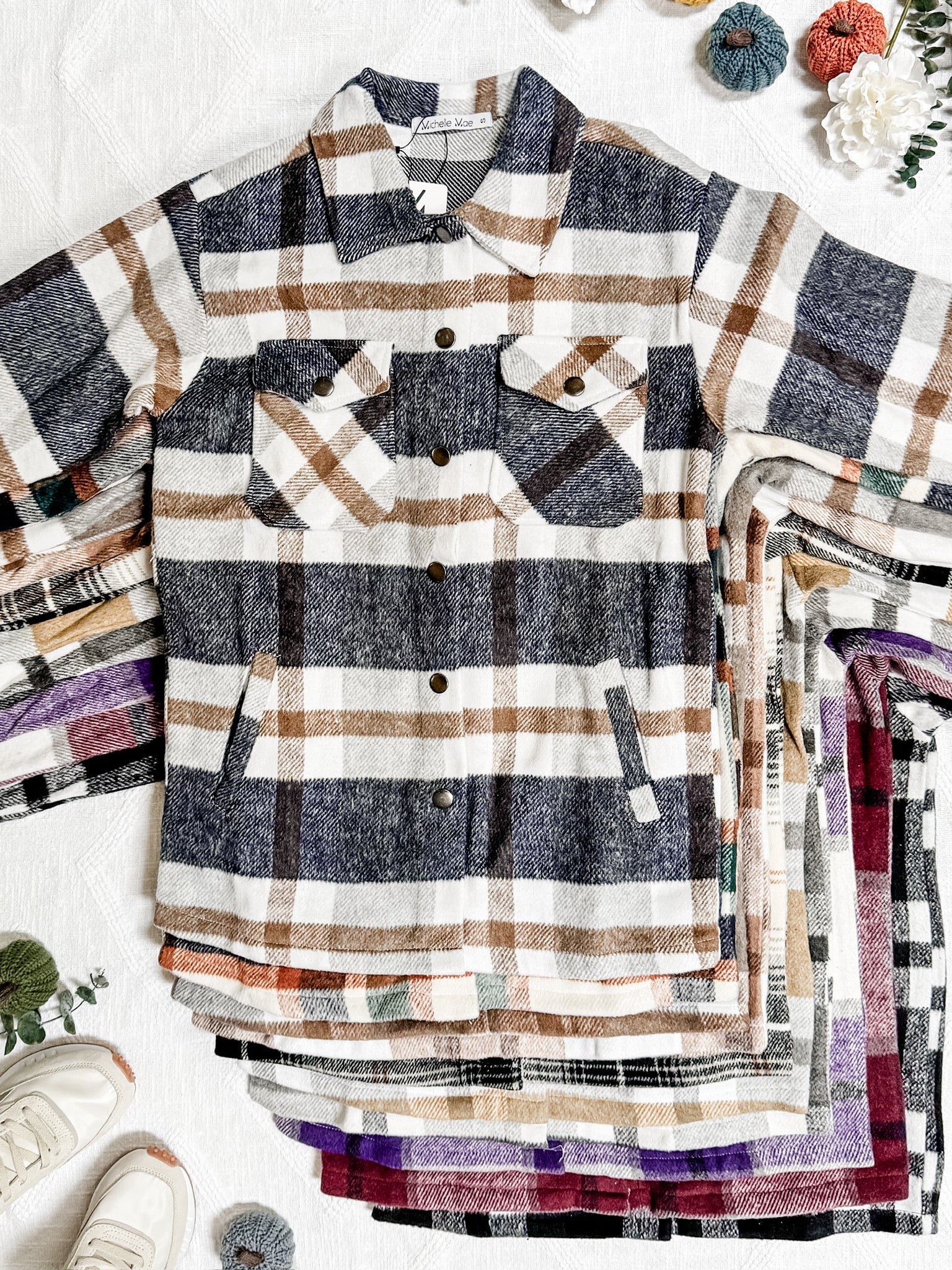 IN STOCK Norah Plaid Shacket - Neutral Tones | Women's Shacket