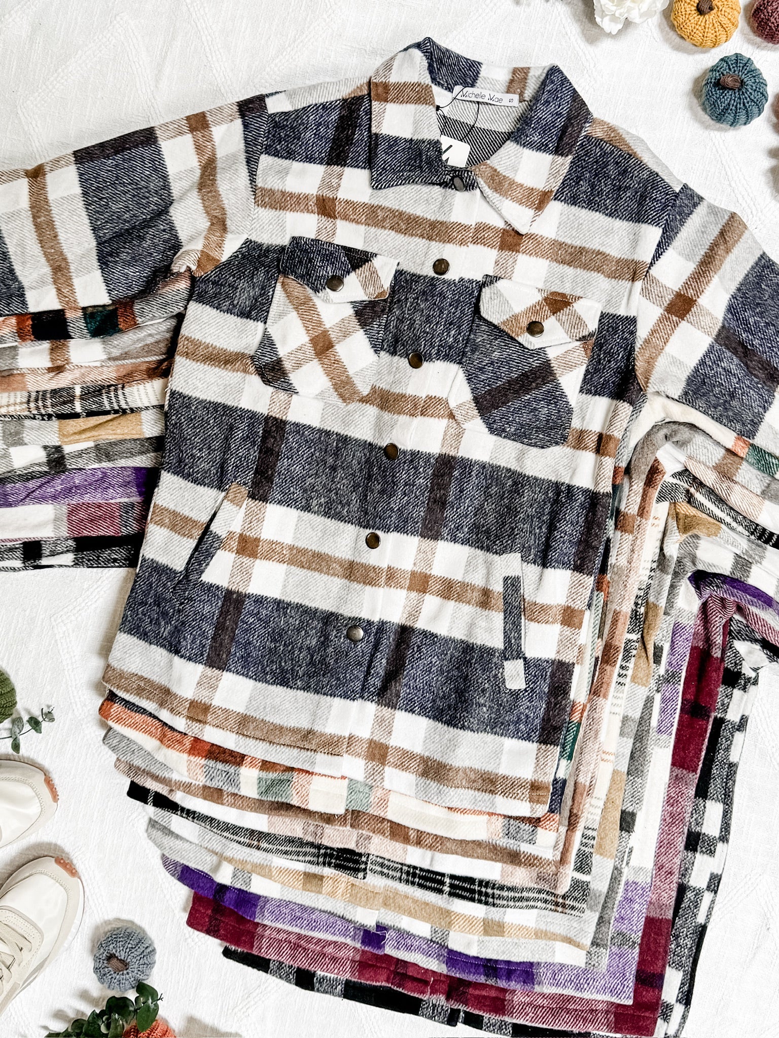 IN STOCK Norah Plaid Shacket - Neutral Tones | Women's Shacket