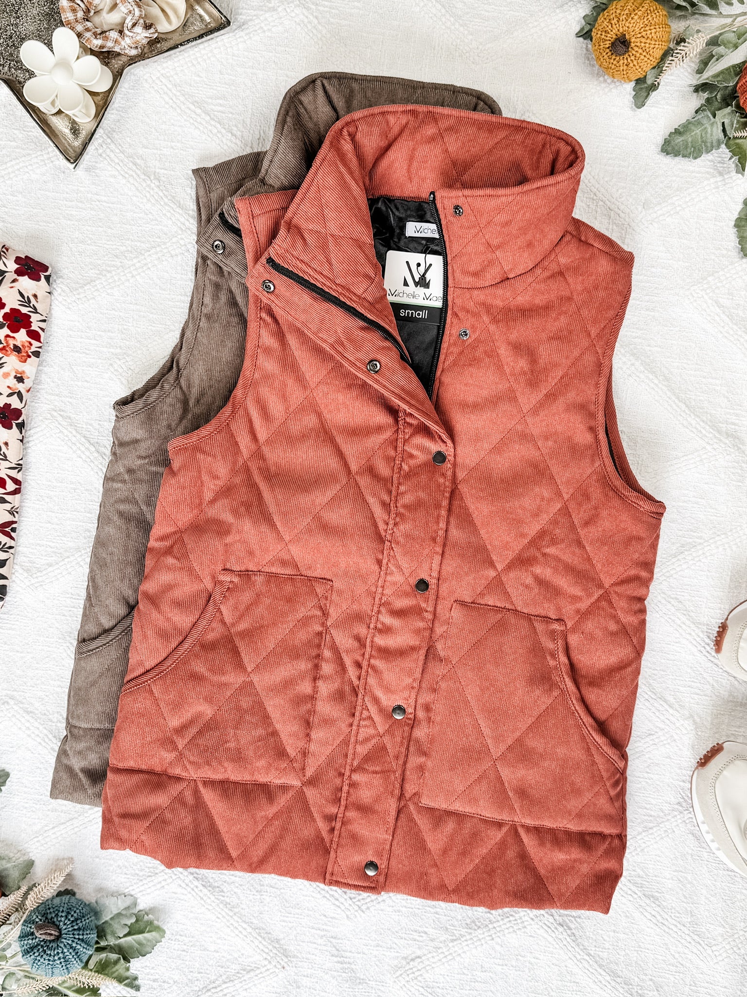 IN STOCK Corduroy Vest - Pumpkin