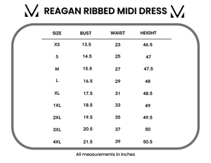 IN STOCK  Reagan Ribbed Midi Dress - Black | Women's Dress