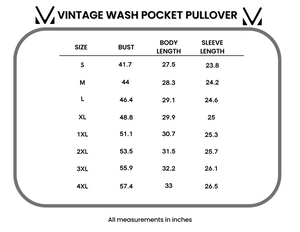 IN STOCK Vintage Wash Pocket Pullover - Mulberry