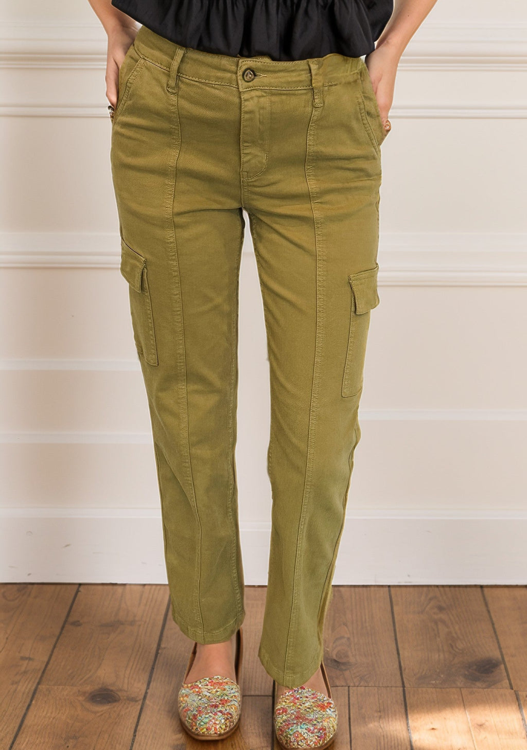 Matcha Babe - Judy Blue Cargo Jeans