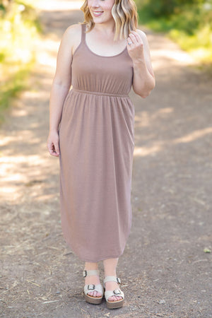 IN STOCK Reagan Ribbed Midi Dress - Mocha | Women's Dress