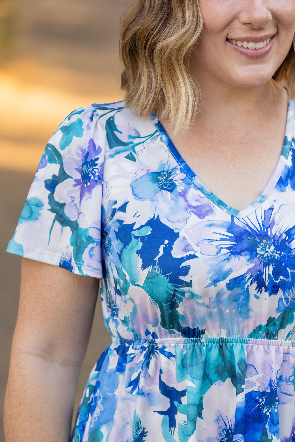 IN STOCK Emery Ruffle Top - Blue Floral | Women's Blouse