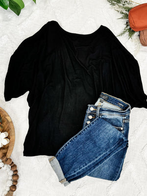 IN STOCK Darcy Dolman Top - Black | Women's Flowy Top