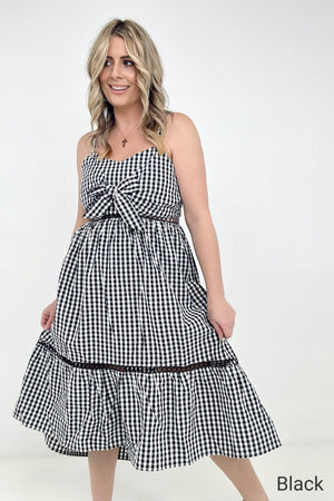 White Birch Sleeveless Plaid Woven Dress